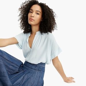 J crew point sur drapey popover blue s